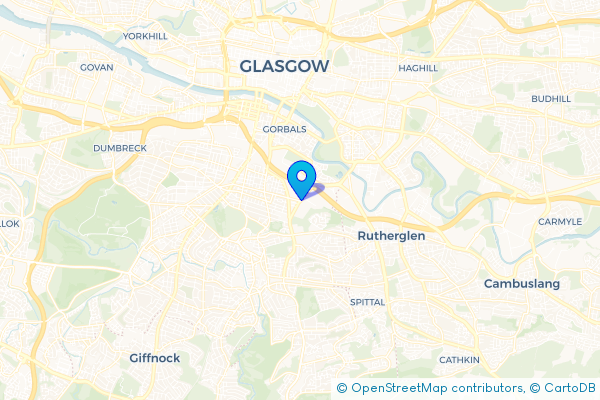 Coach Hire route map for Polmadie, Glasgow City