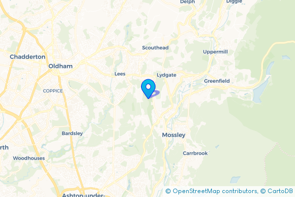 Coach Hire route map for Quick Edge, Greater Manchester