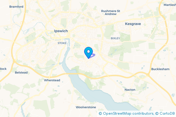 Coach Hire route map for Racecourse, Suffolk