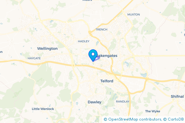 Coach Hire route map for Red Lake, Shropshire