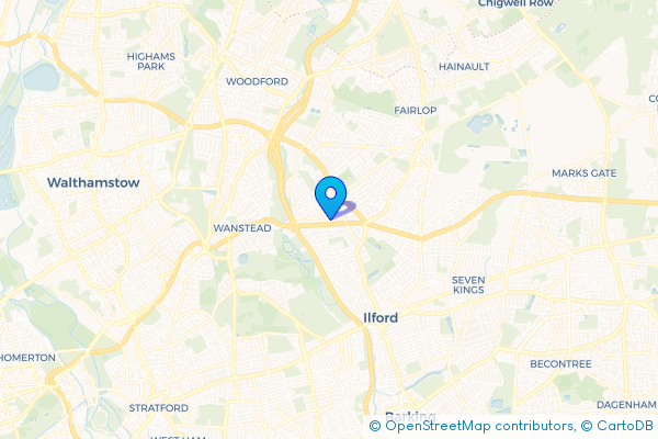 Coach Hire route map for Redbridge