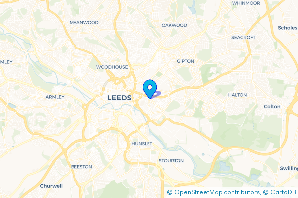 Coach Hire route map for Richmond Hill, West Yorkshire