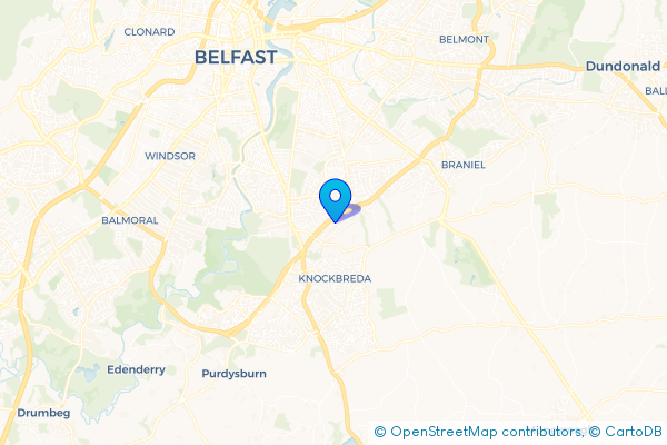 Coach Hire route map for Rosetta, Castlereagh