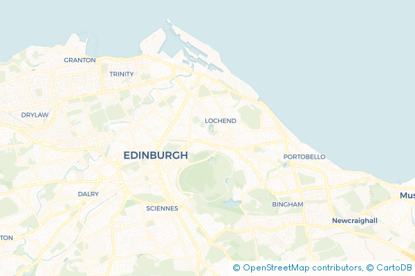 Coach Hire route map for Abbeyhill, City of Edinburgh