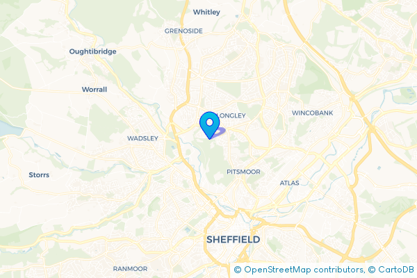 Coach Hire route map for Shirecliffe, South Yorkshire
