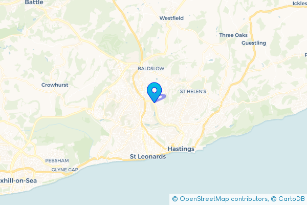 Coach Hire route map for Silverhill Park, East Sussex