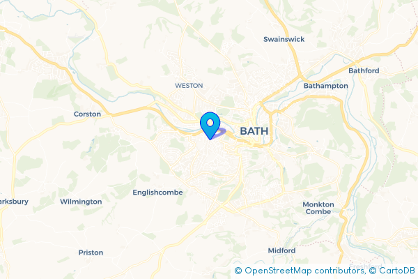 Coach Hire route map for South Twerton, Somerset