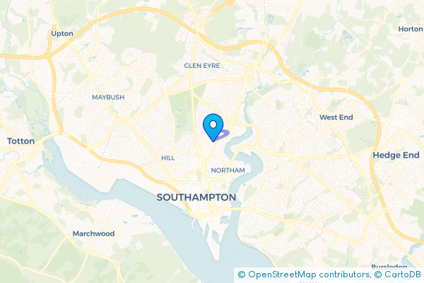 Coach Hire route map for Southampton, Hampshire