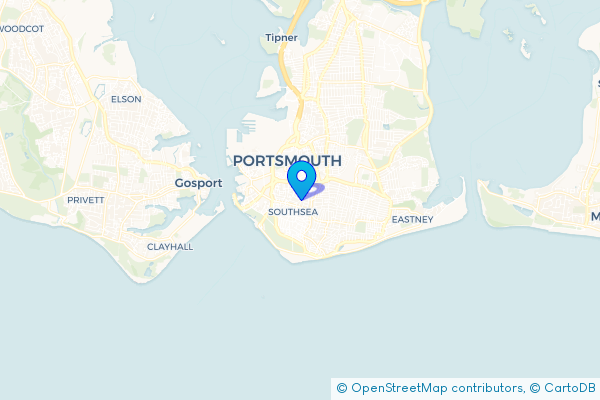 Coach Hire route map for Southsea, Hampshire