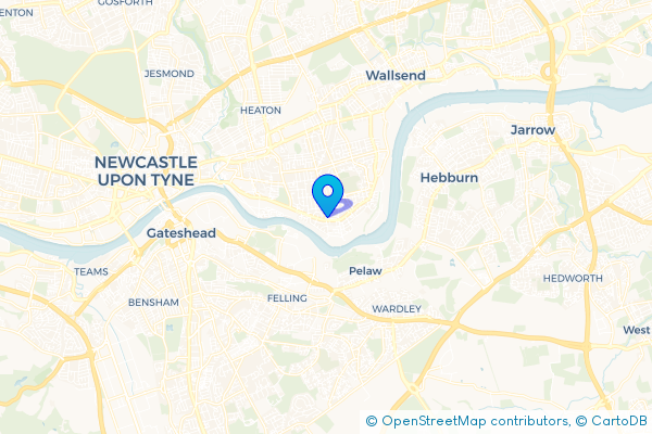 Coach Hire route map for St Anthony's, Tyne and Wear