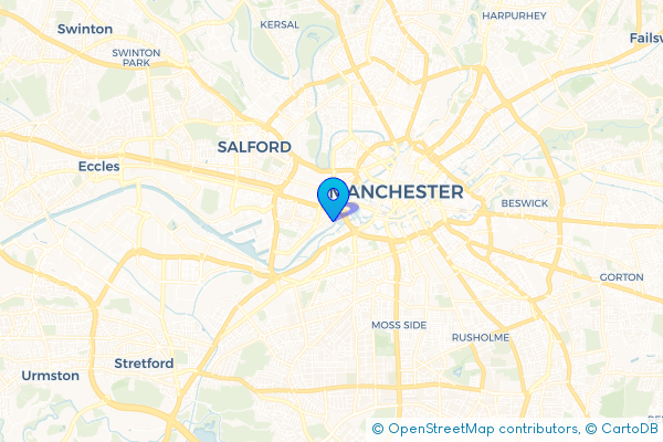 Coach Hire route map for St George's, Greater Manchester