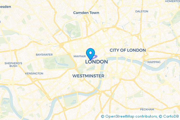 Coach Hire route map for St James, Greater London