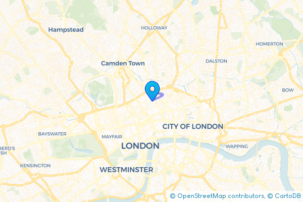 Coach Hire route map for St Pancras, Greater London