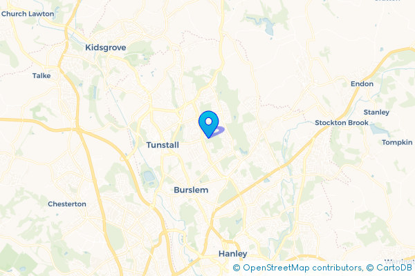 Coach Hire route map for Stanfield, Staffordshire