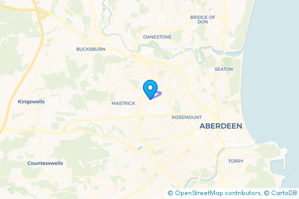 Coach Hire route map for Stockethill, Aberdeen City
