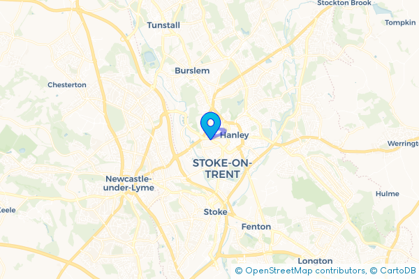 Coach Hire route map for Stoke-on-Trent, Staffordshire