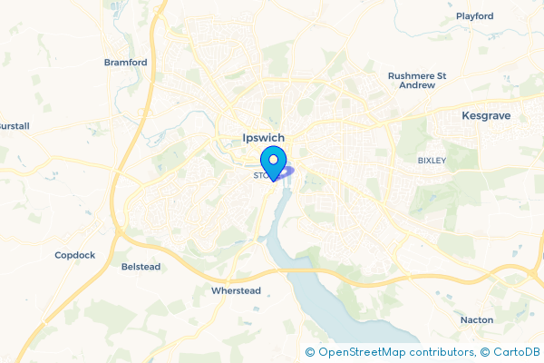Coach Hire route map for Stoke, Suffolk