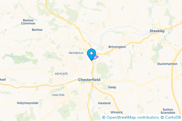 Coach Hire route map for Stonegravels, Derbyshire