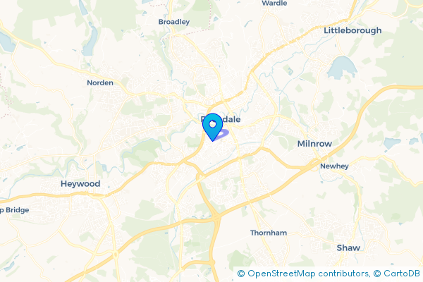 Coach Hire route map for Stoneyfield, Greater Manchester
