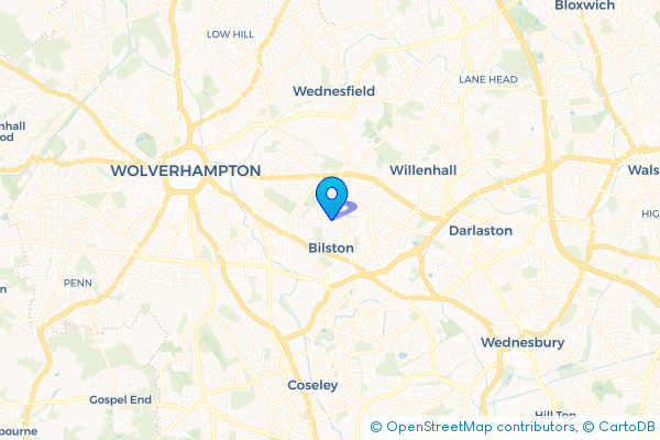 Coach Hire route map for Stow Lawn, West Midlands