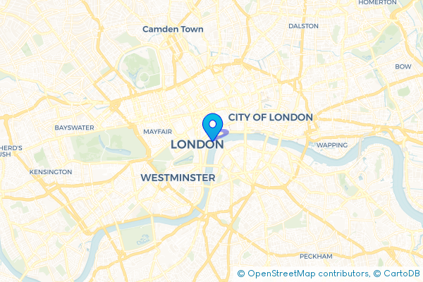 Coach Hire route map for Strand, Greater London