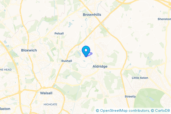 Coach Hire route map for Stubber's Green, West Midlands