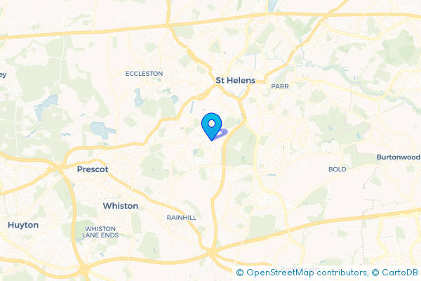 Coach Hire route map for Sutton Heath, Merseyside