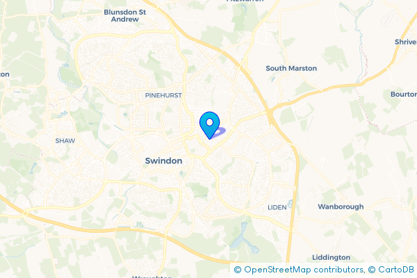 Coach Hire route map for Swindon, Wiltshire