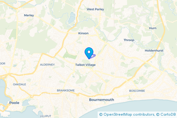 Coach Hire route map for Talbot Village, Dorset