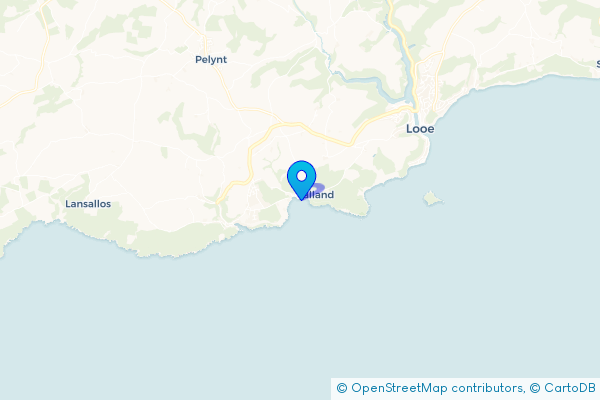 Coach Hire route map for Talland, Cornwall