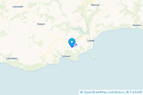 Coach Hire route map for Tencreek, Cornwall