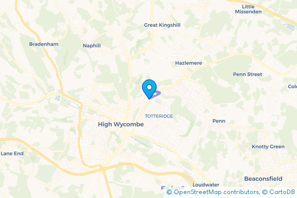 Coach Hire route map for Terriers, Buckinghamshire