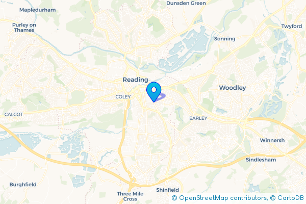 Coach Hire route map for The Mount, Berkshire