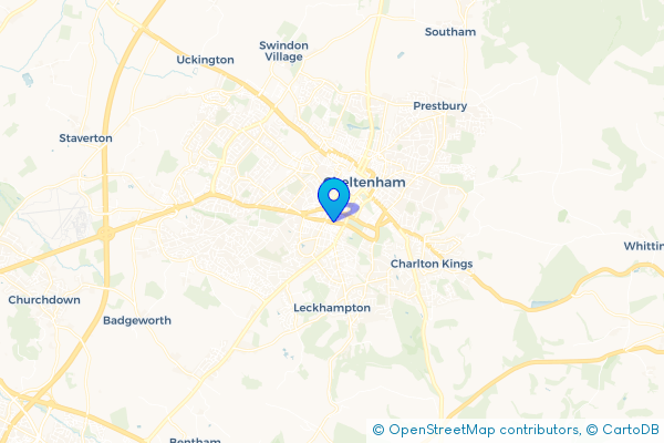Coach Hire route map for The Park, Gloucestershire