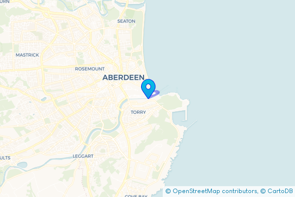 Coach Hire route map for Torry, Aberdeen City