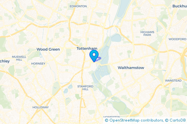 Coach Hire route map for Tottenham Hale, Greater London