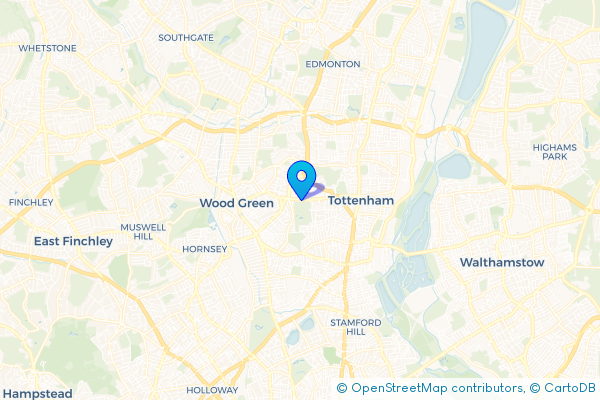 Coach Hire route map for Tower Gardens, Greater London