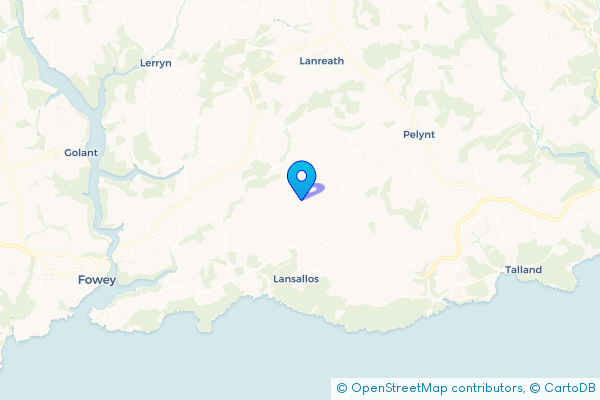 Coach Hire route map for Trenewan, Cornwall