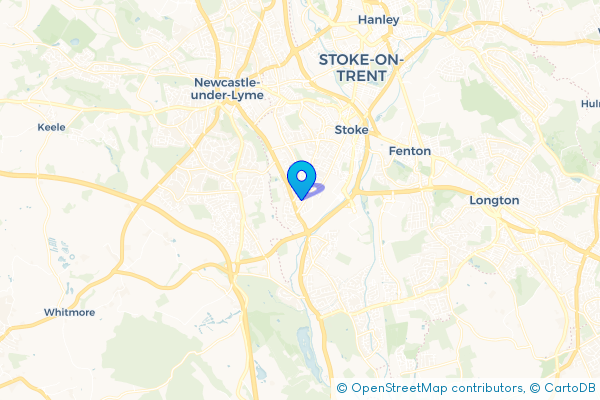 Coach Hire route map for Trent Vale, Staffordshire