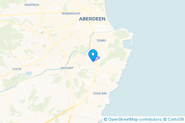 Coach Hire route map for Tullos, Aberdeen City