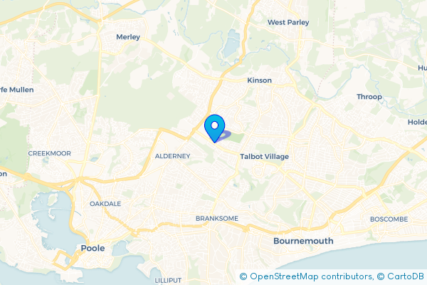 Coach Hire route map for Turbary Common, Dorset