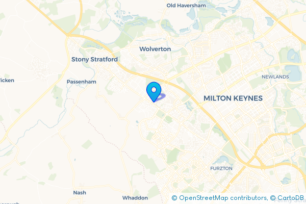 Coach Hire route map for Two Mile Ash, Buckinghamshire