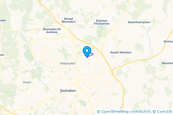 Coach Hire route map for Upper Stratton, Wiltshire