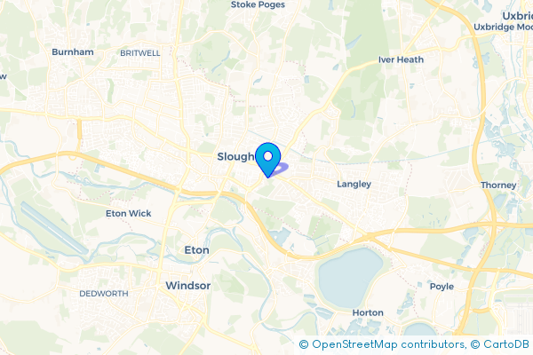 Coach Hire route map for Upton, Berkshire