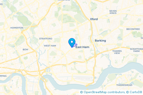 Coach Hire route map for Upton Park, Greater London