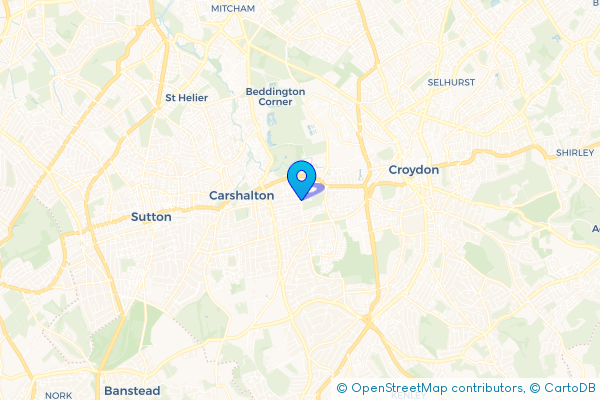 Coach Hire route map for Wallington, Greater London