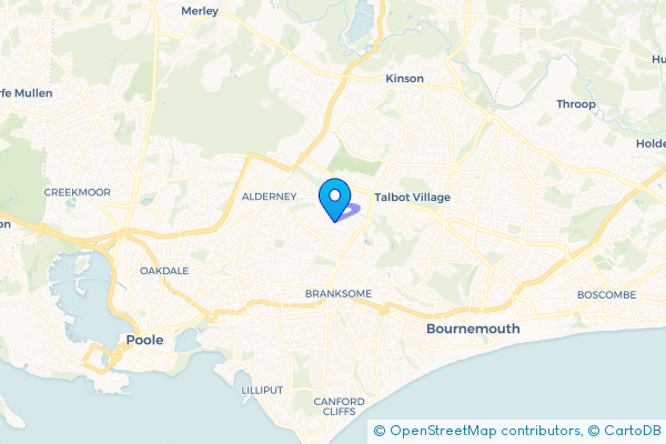Coach Hire route map for Wallisdown, Dorset
