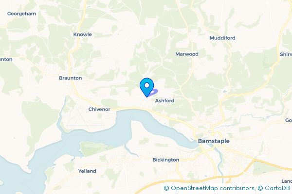 Coach Hire route map for West Ashford, Devon