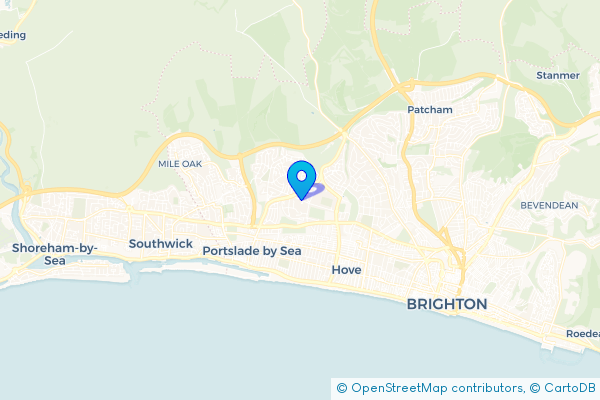Coach Hire route map for West Blatchington, East Sussex