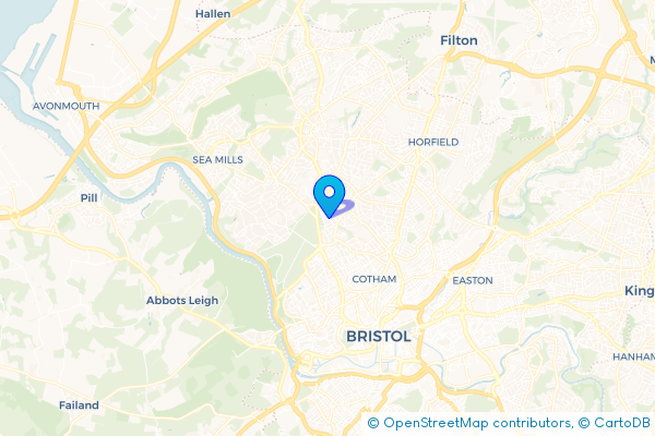 Coach Hire route map for Westbury Park, Bristol